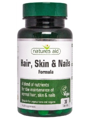 Natures Aid - Włosy, skóra, paznokcie 30tabl